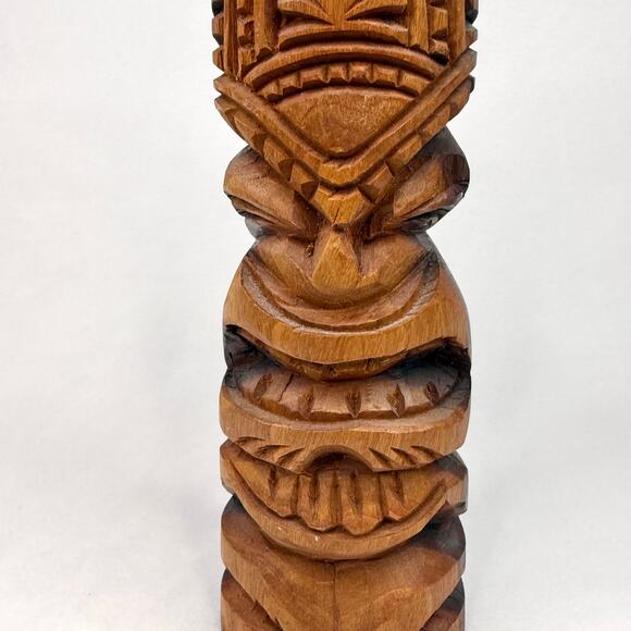 Vintage S. Fuko Hand Carved Wooden Tiki - Picture 2 of 6